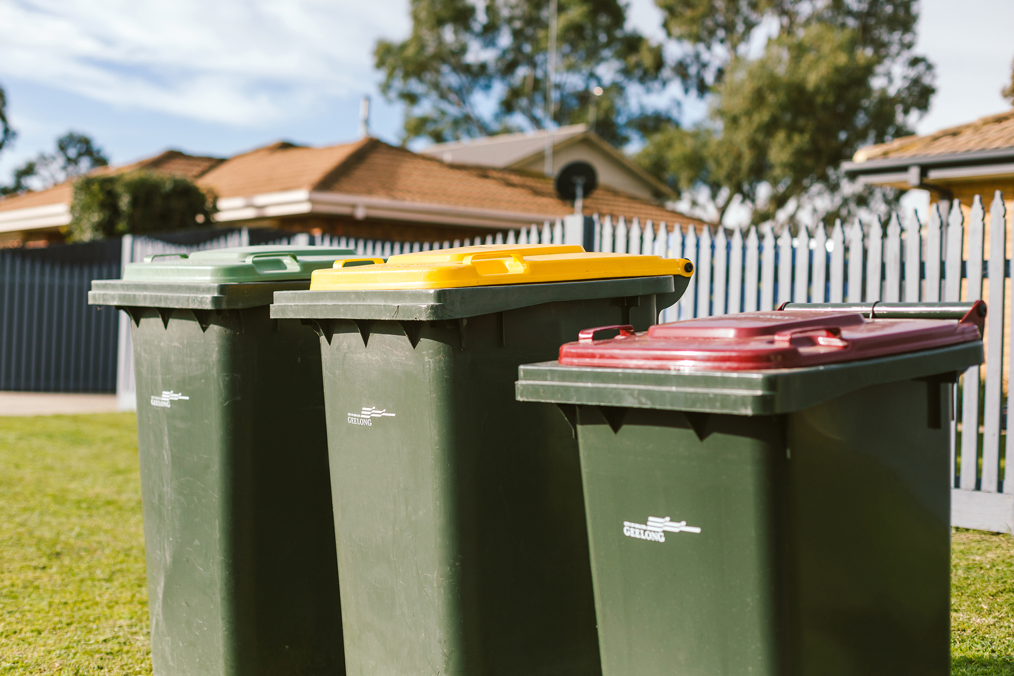 City of Greater Geelong wheelie bins kerbside